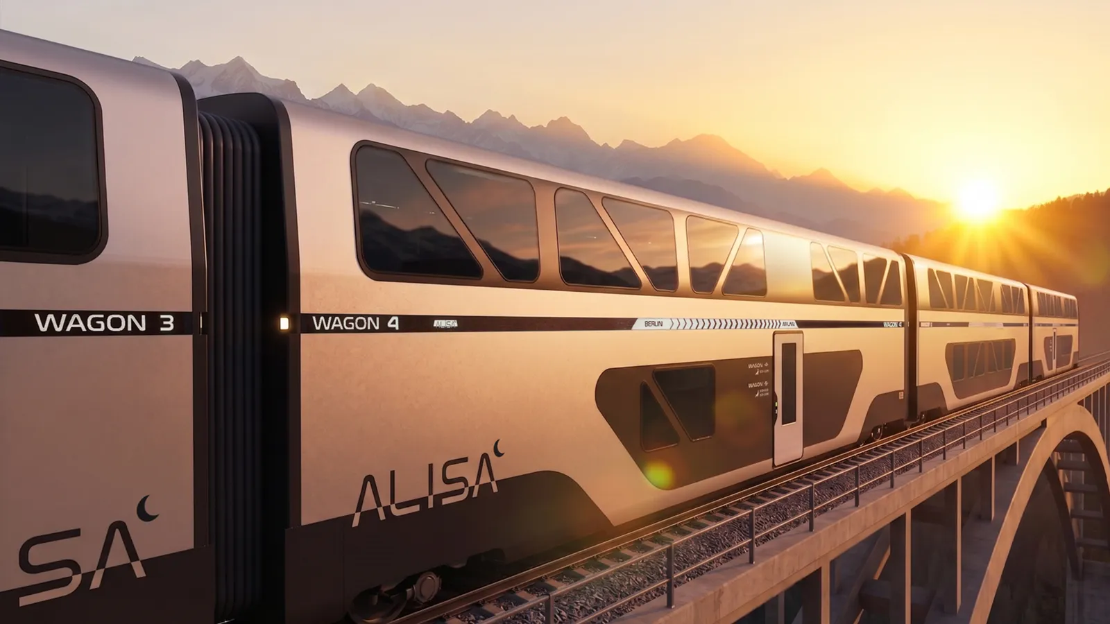 Visualisierung: ALISA-Konzept für den Nachtzug der Zukunft