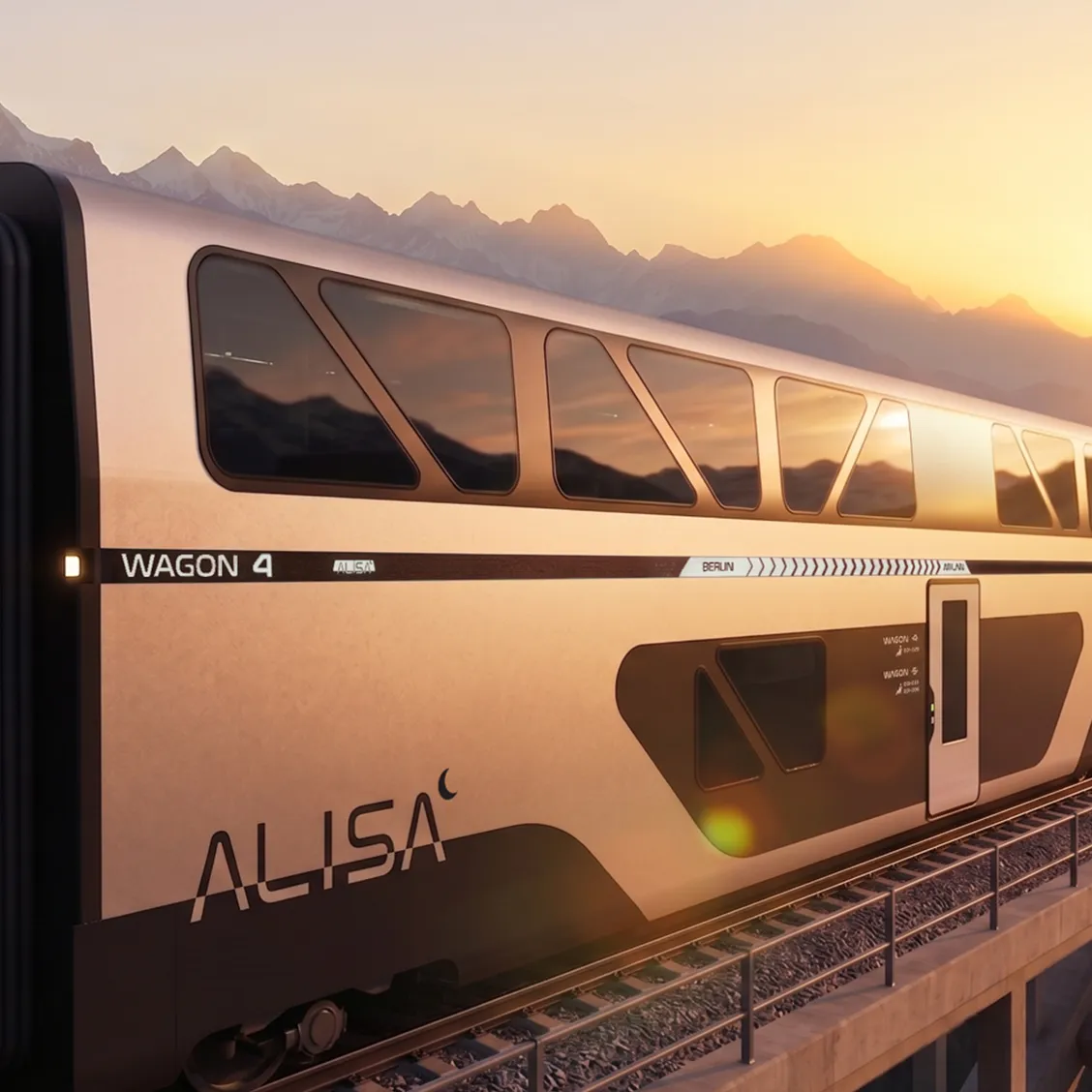 Visualisierung: ALISA-Konzept für den Nachtzug der Zukunft