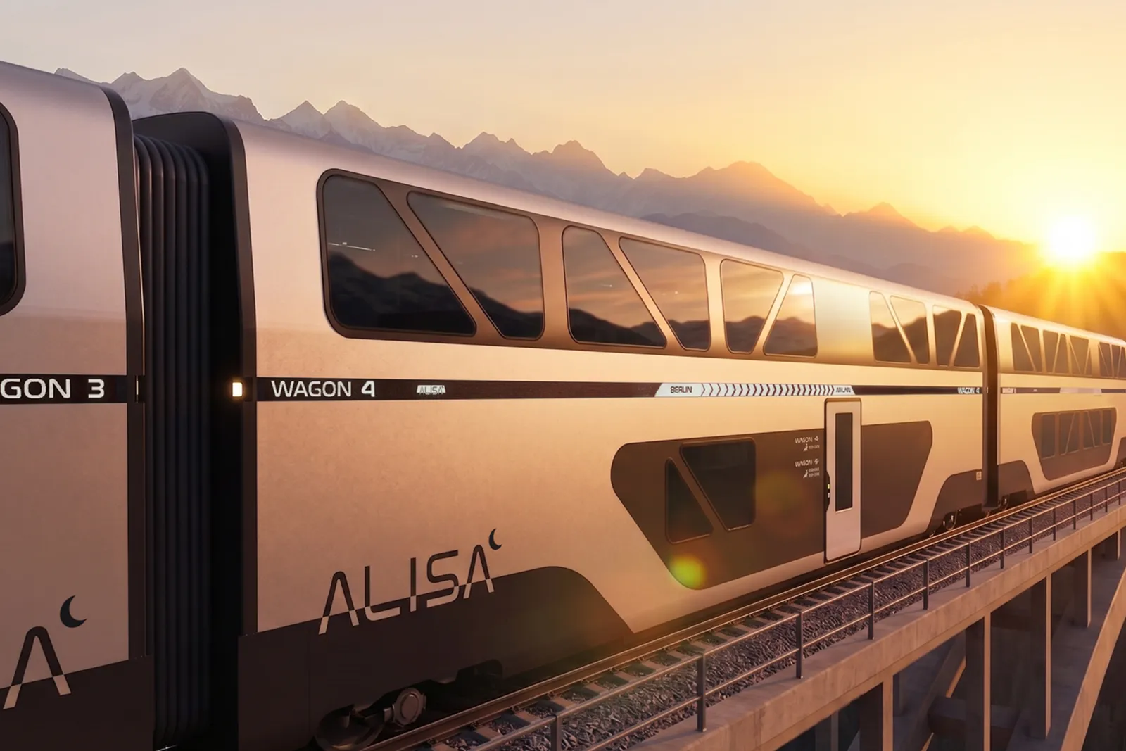 Visualisierung: ALISA-Konzept für den Nachtzug der Zukunft