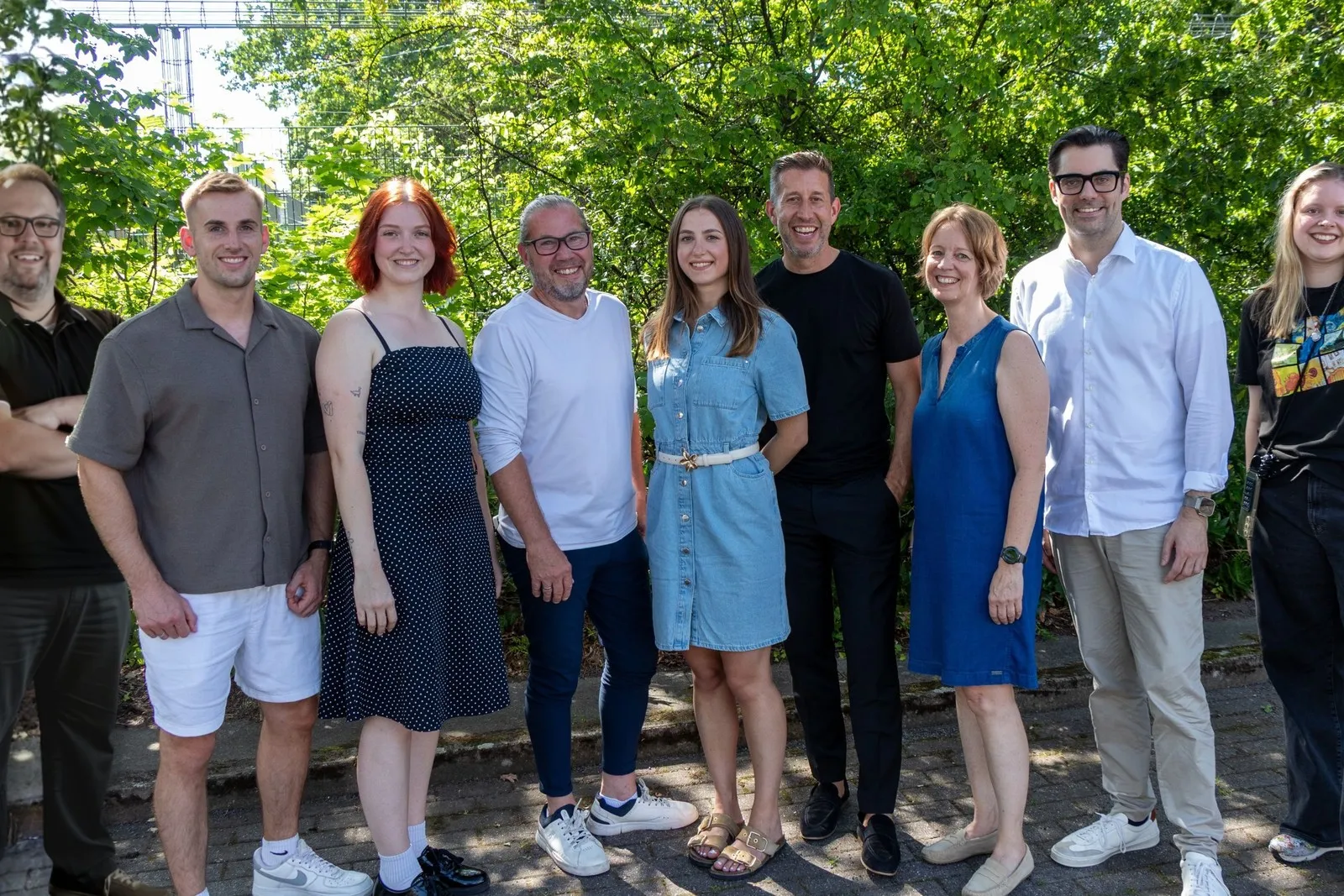 Von links nach rechts: Jörg Fischer, Martin Schäflein, Leonie Bosch, Kai Burkhardt, Ina Zukina, Jürgen Dölling, Antje Todt, Marco Weiß, Dana Schoenwald.