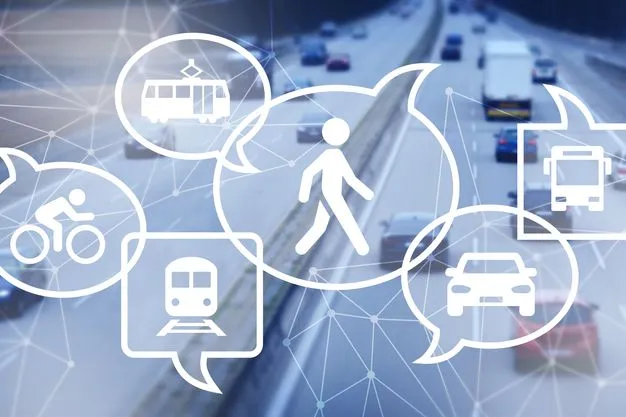Verschiedene Icons bilden die Vielseitigkeit des Berufsfelds "Mobility" ab.