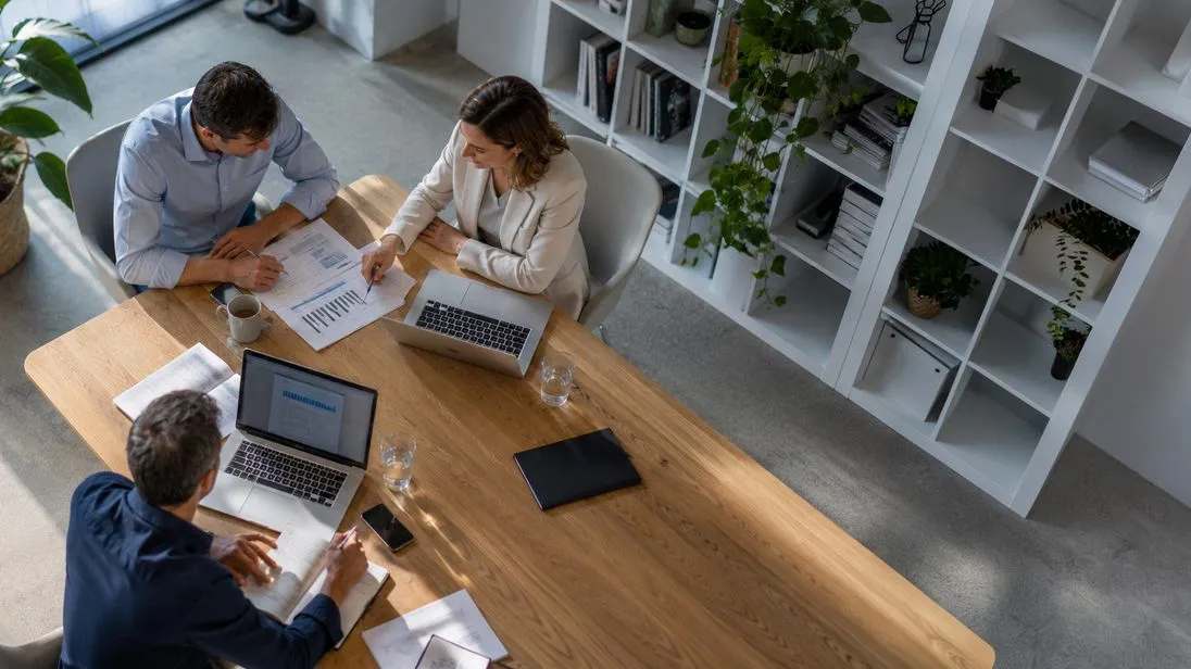 Bürokolleginnen im Personalgespräch